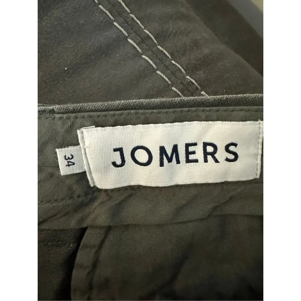 Jomers Mens Linen Olive Pants Size 34